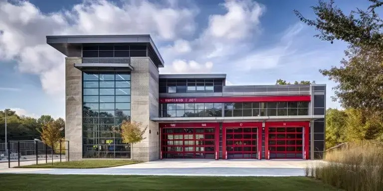 Modern fire station